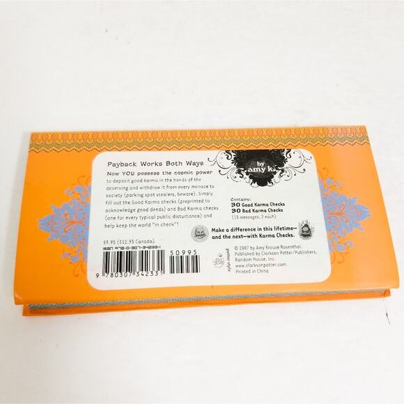 New Karma Checks checkbook good bad world balance - Picture 2 of 13